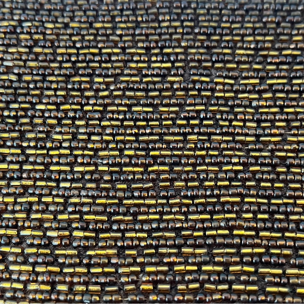 Elegant Brown Beaded Handbag Vintage Bijoux Terner - Picture 6 of 15